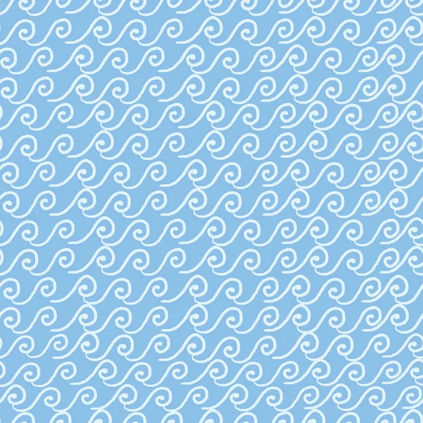 Baby Blue avec des lignes ondulatoires géométriques sans couture motif conception de fond . — Image vectorielle