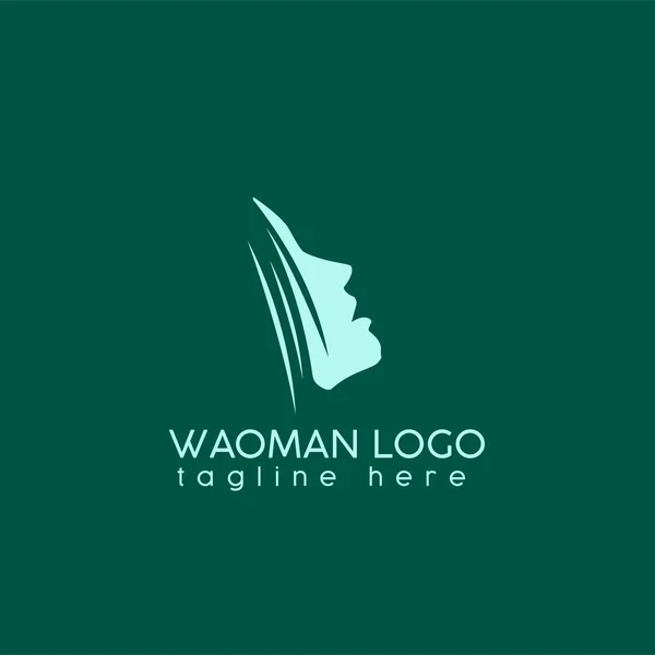 Woman Logo Sombra Luz —  Vetores de Stock