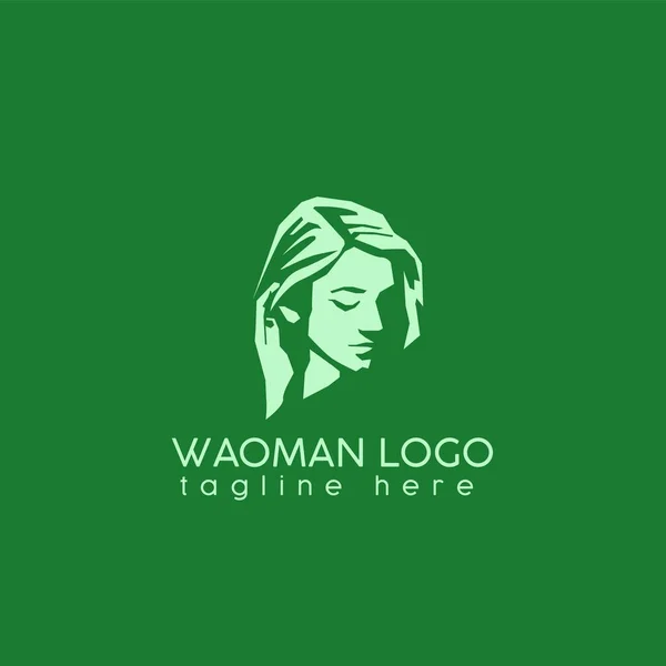 Woman Logo Sombra Luz —  Vetores de Stock