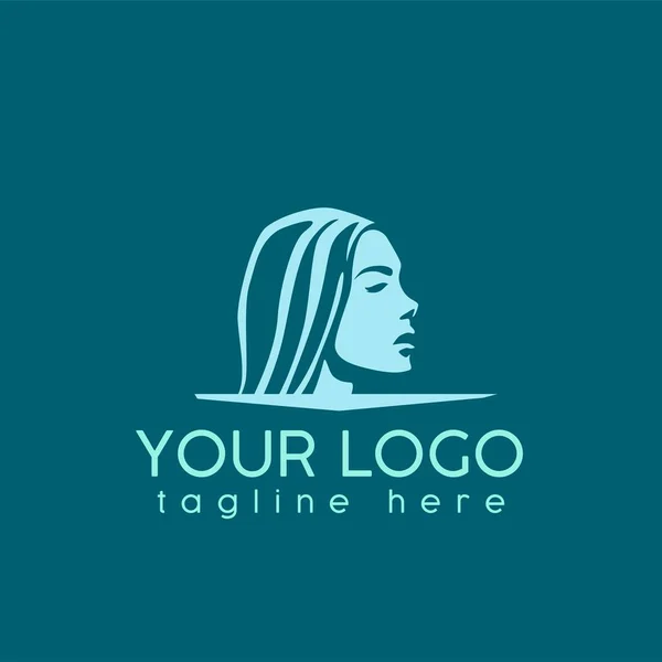 Woman Logo Ljusskugga — Stock vektor