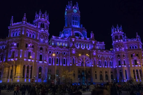 Madrid España Marzo 2019 Miles Mujeres Participan Huelga Feminista Día — Foto de Stock