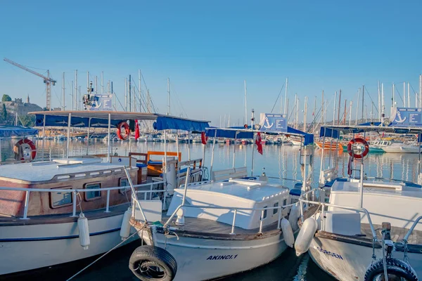 Bodrum Marina Bodrum Turkey September 2019 Sailboats Harbour Bodrum Turkey — Stock Photo, Image