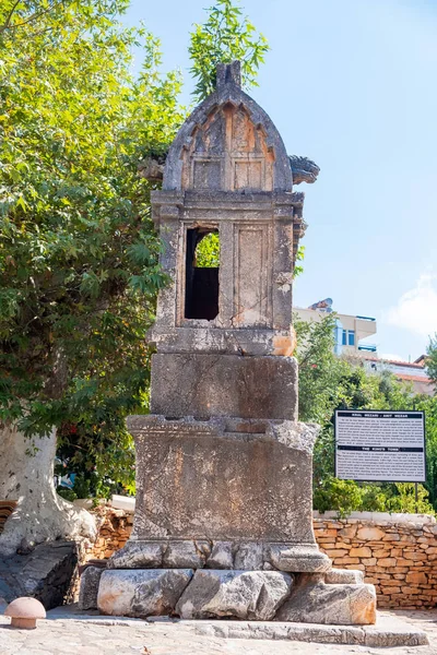 The old king tomb at the center of Kas, Turkey