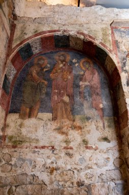 Demre Antalya / Türkiye, Demre 'deki Aziz Nicholas Kilisesi. Aziz Niklas 'ın Noel Baba' yla aynı kişi olduğu söyleniyor. Kilisenin iç görünümü. 