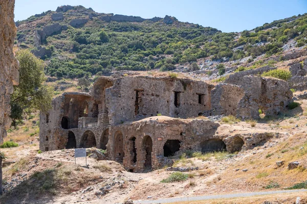古代都市の遺跡Anemurium ネクロポリス Anamur Mersin トルコで非常に興味深い歴史的な場所 — ストック写真