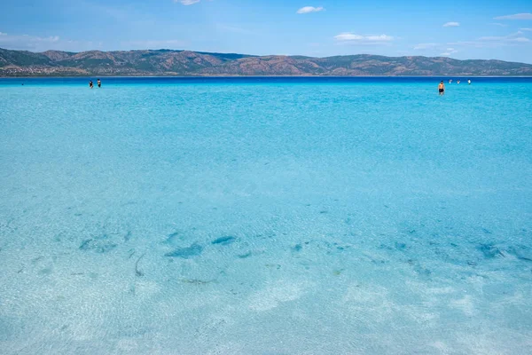 Lago Salda Burdur Turquía Septiembre 2019 Lago Salda Hizo Famoso — Foto de Stock