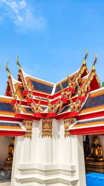 Classical Thai Architecture Wat Pho Public Temple Bangkok Thailand Wat — Stock Photo, Image