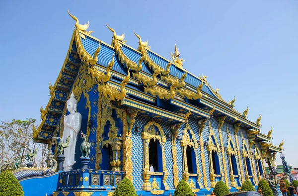 Chiang Rai Wat Rong Seur Ten Blue Temple Modern Buddhist — Stock Photo, Image