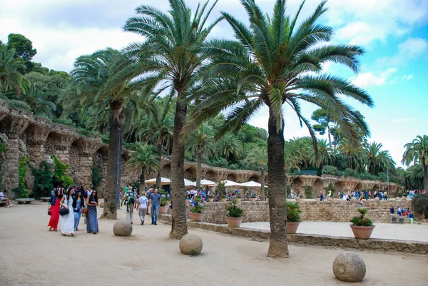 Barcelona Espanha Setembro 2013 Parck Guell Está Localizado Barcelona Espanha — Fotografia de Stock