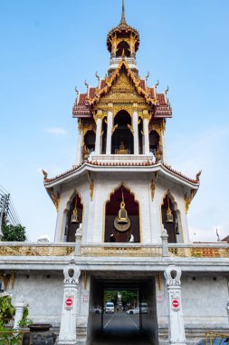 Bangkok , Thailand, February 2020: Wat Chana Songkhram temple exterior view