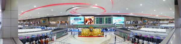 Бангкок Таїланд Лютий 2020 Панорамний Вид Аеропорт Дон Мюанг Туристи — стокове фото
