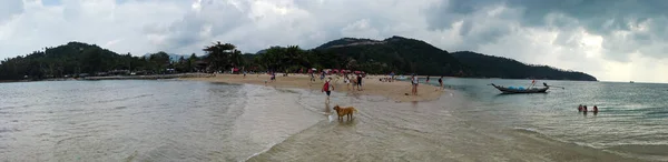 Koh Phangan Tajlandia Luty 2020 Plaża Mae Haad Wysepka Koh — Zdjęcie stockowe