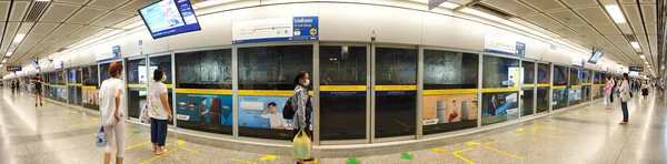 Bangkok Thailand Februari 2020 Sky Train Bts Station Inte Trångt — Stockfoto