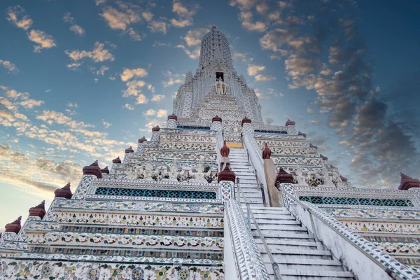 Wat Arun Temple Λεπτομέρειες Κοντά Στην Μπανγκόκ Της Ταϊλάνδης — Φωτογραφία Αρχείου