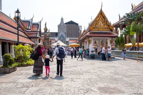 Bangkok Thaïlande Février 2020 Nombreux Touristes Viennent Voir Architecture Wat — Photo