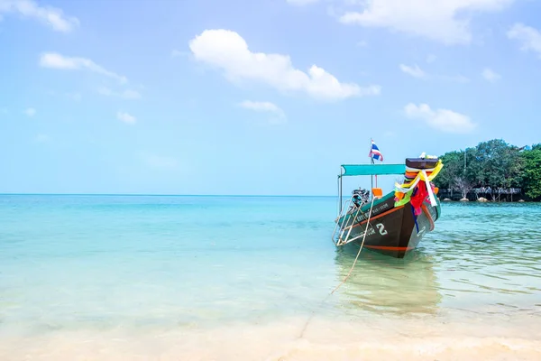 Pha Ngan Thailand Februar 2020 Schöner Tropischer Strand Mit Traditionellen — Stockfoto