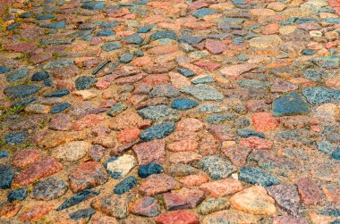 Avrupa 'da güzel tonlu kaldırımlı bir taş