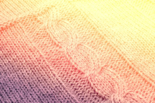 Krásná Zimní Pletená Textura Oblečení Šedé Kostkované Pozadí — Stock fotografie