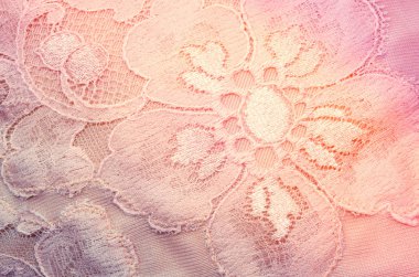 İpek bir kumaşa Macro çiçeği nakışı. Bir gelin için retro kumaş.
