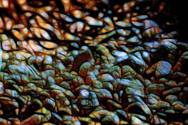 Renkli organik görünümlü bir makro çekim.