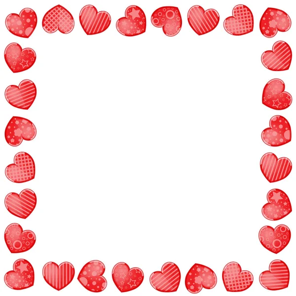 Fondo del día de San Valentín con corazones divertidos — Vector de stock