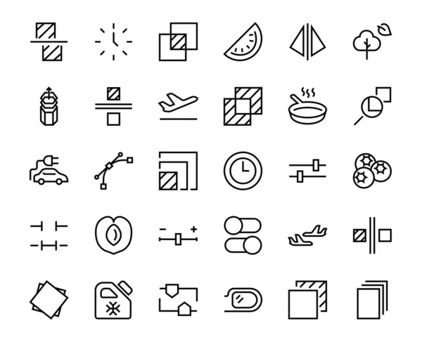 Simple Conjunto Iconos Línea Vectorial Relacionados Con Edición Imágenes Contiene — Vector de stock