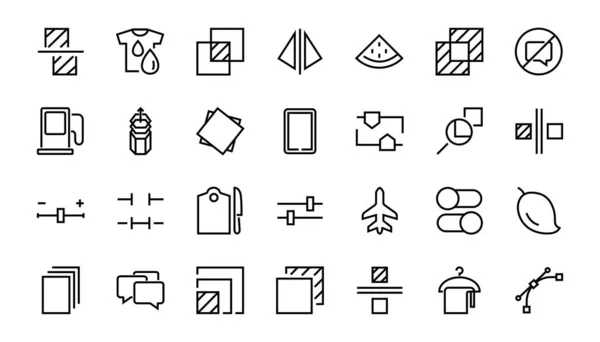 Simple Conjunto Iconos Línea Vectorial Relacionados Con Edición Imágenes Contiene — Vector de stock