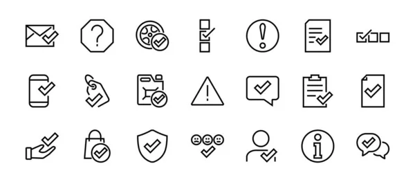 A simple set of claim related vector line icons. Contains icons such as security guarantee, received document, read message, verification, quality and much more. Editable Bar. 480x480 — Stock Vector