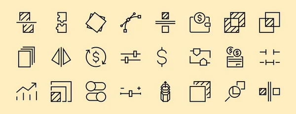 Simple Conjunto Iconos Línea Vectorial Relacionados Con Edición Imágenes Contiene — Vector de stock