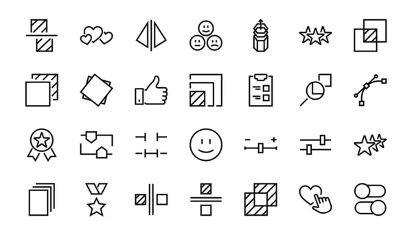 Simple Conjunto Iconos Línea Vectorial Relacionados Con Edición Imágenes Contiene — Vector de stock