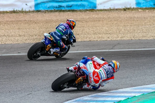 Alex Angelis Bradley Smith Moto Winter Test Jerez March スペイン — ストック写真