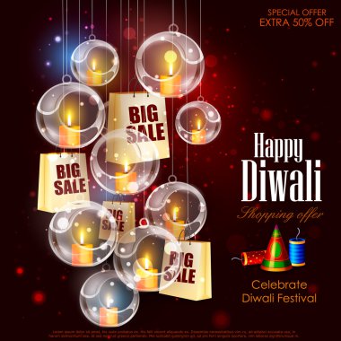 Mutlu Diwali alışveriş satış teklifi