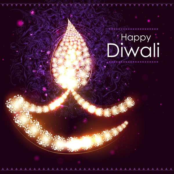 Décoré pour Happy Diwali fond — Image vectorielle