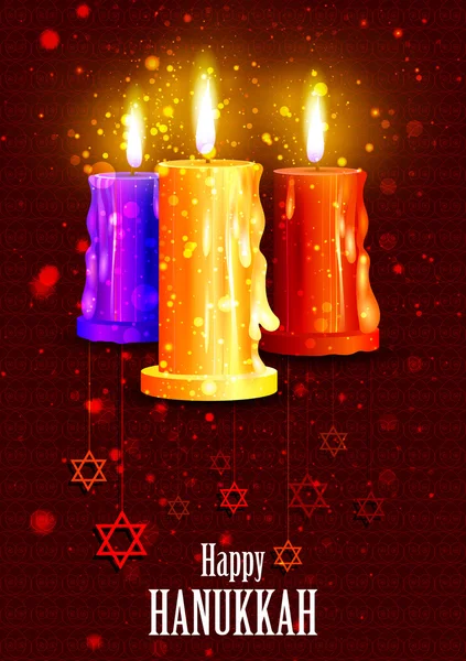 Joyeux Hanoukka pour la fête des lumières d'Israël — Image vectorielle