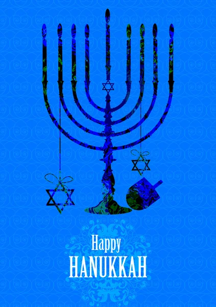 以色列灯节庆祝光明节快乐 — 图库矢量图片