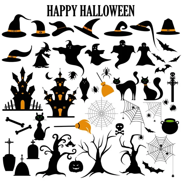 Feliz Halloween objeto aterrador — Vector de stock