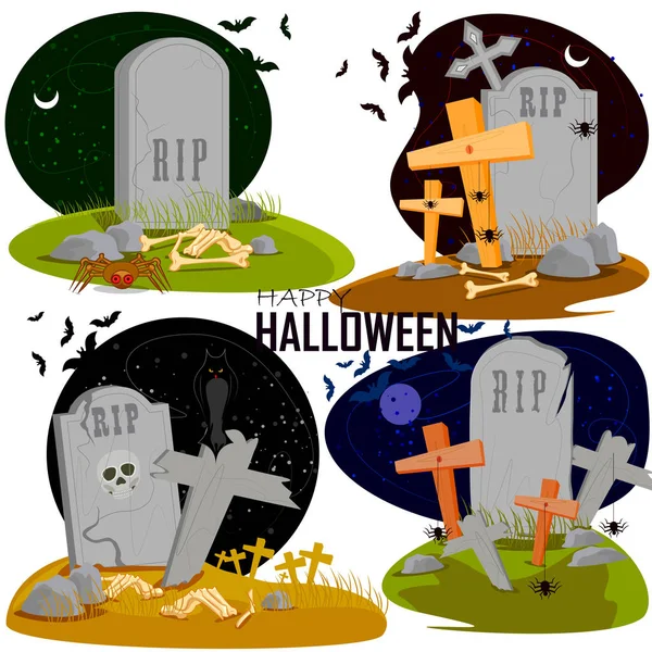 Happy Halloween scary background — Stock Vector