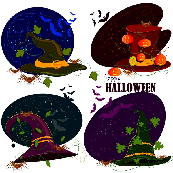 Šťastný Halloween klobouk děsivé pozadí — Stockový vektor