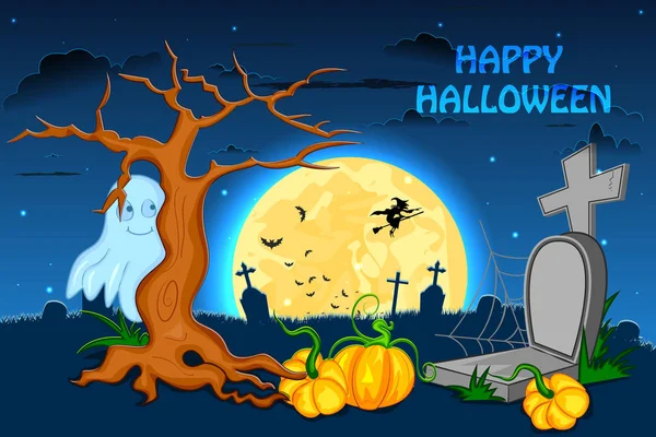Happy Halloween enge achtergrond — Stockvector