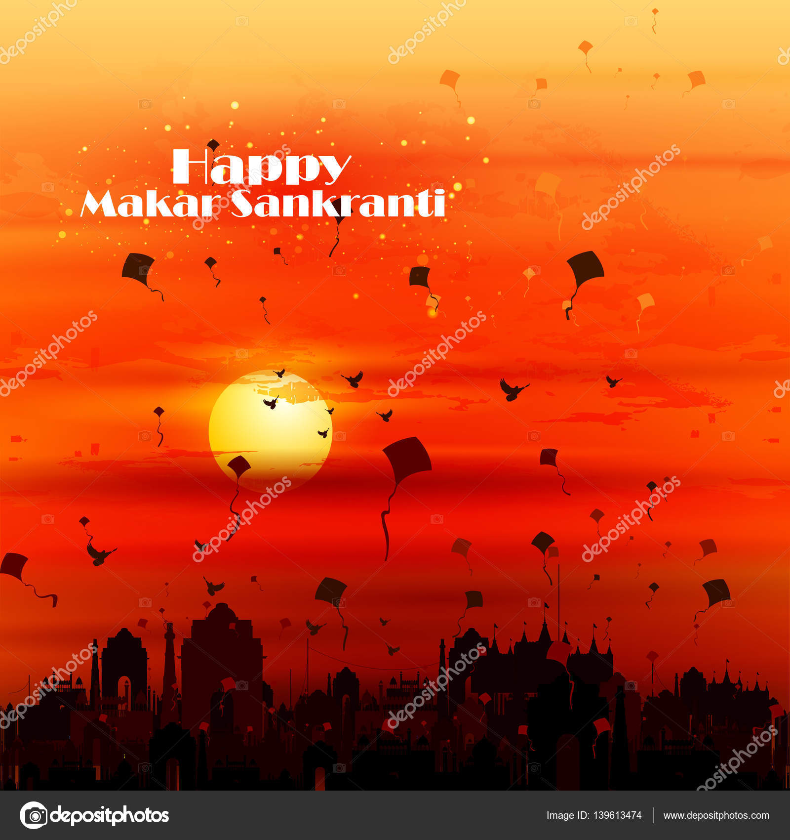 Happy Makar Sankranti background Stock Vector Image by ©snapgalleria  #139613474