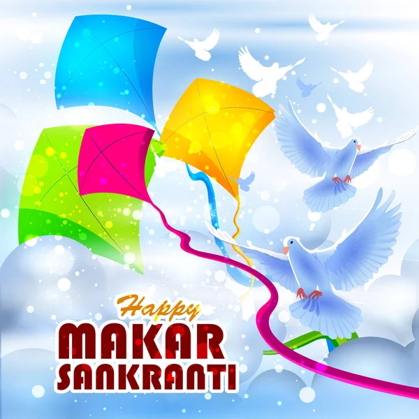 Happy Makar Sankranti background — Stock Vector