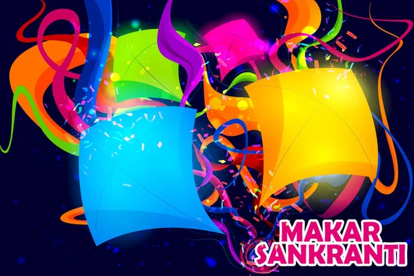 Feliz fundo Makar Sankranti — Vetor de Stock