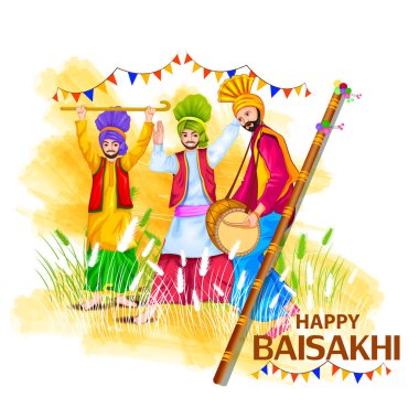 Punjabi festival Baisakhi arka plan kutlama
