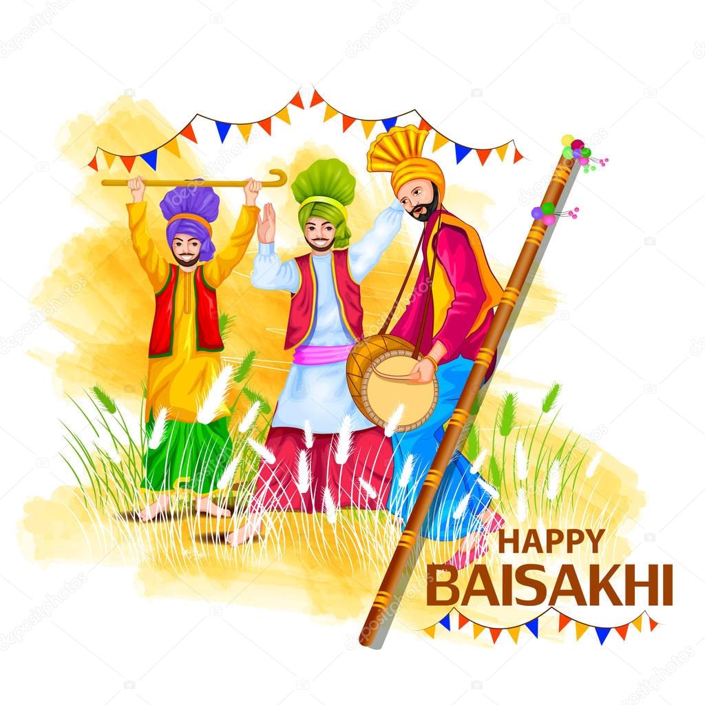 Celebration of Punjabi festival Baisakhi background