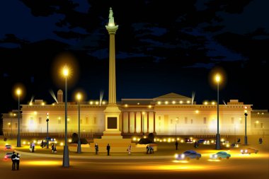 Trafalgar Meydanı Westminster, Londra şehir gece hayatı