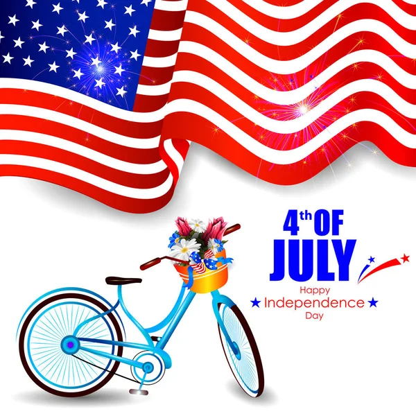4η Ιουλίου, ημέρα της ανεξαρτησίας της Αμερικής — Διανυσματικό Αρχείο