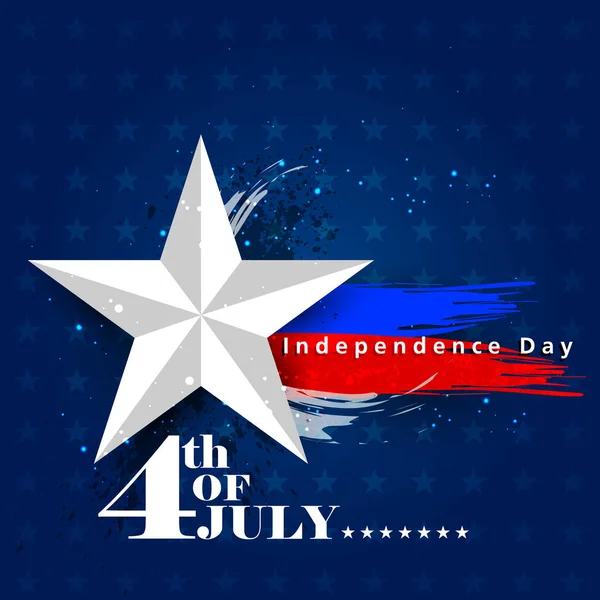 4th July, Independence day of America — Stock Vector