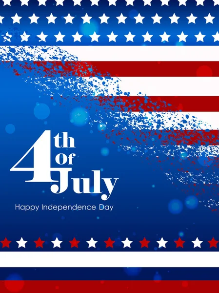 4 luglio, Giorno dell'indipendenza dell'America — Vettoriale Stock