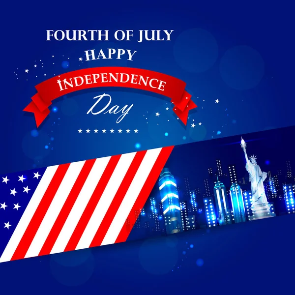 4th July, Independence day of America — Stock Vector