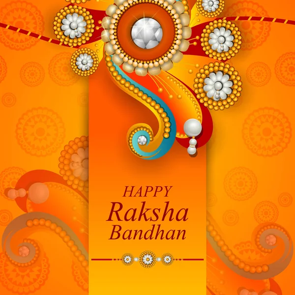 Ракхи фон для индийского фестиваля Raksha bandhan празднование — стоковый вектор